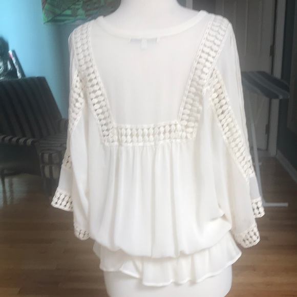 EUC DANIEL RAINN SHEER BLOUSON BLOUSE - Picture 6 of 8